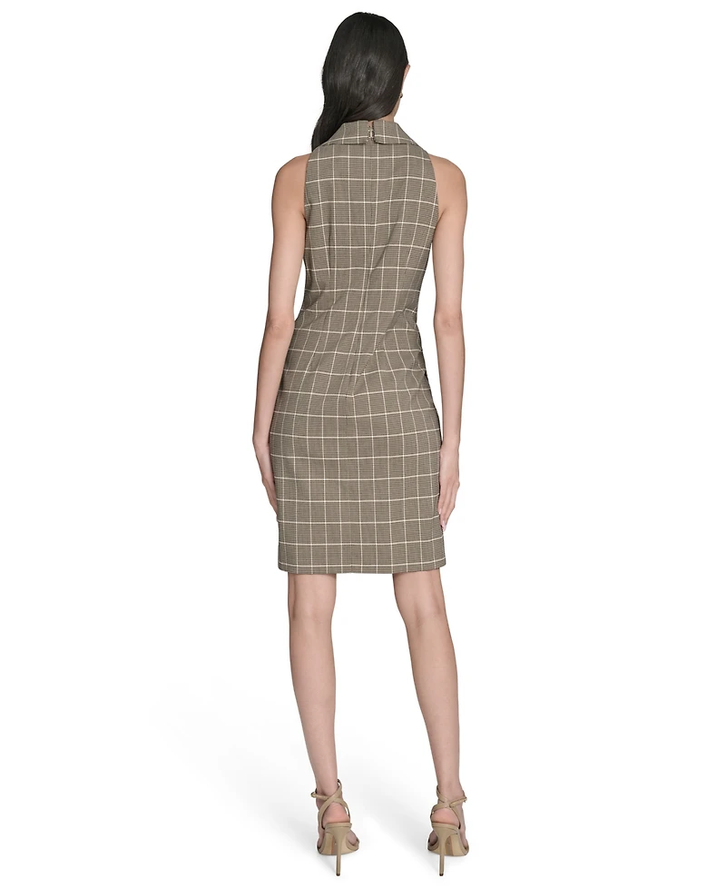 Vince Camuto Women's Novelty Woven Collar Dress