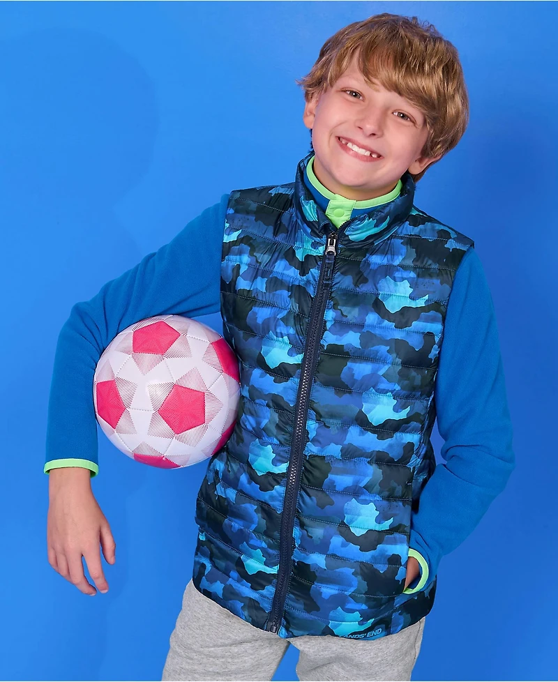 Lands' End Girls FeatherFree Insulated Packable Vest