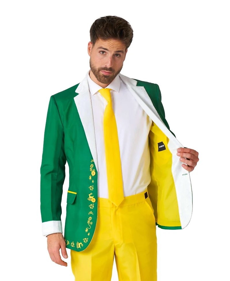 Suitmeister Men's Costume - Official Elf Christmas Halloween Outfit Set Green Yellow