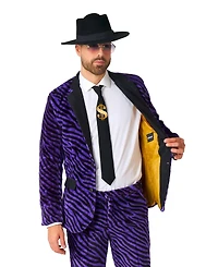 Suitmeister Men's Party Suit - Faux Fur Purple
