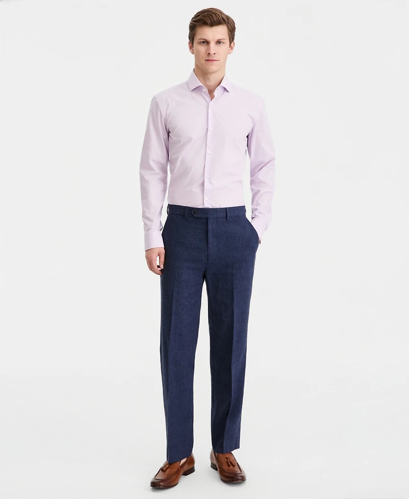 Nautica Men's Modern-Fit Cotton & Linen Nested Suit