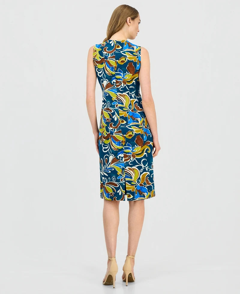 Anne Klein Women's Printed Sleeveless Sheath Dress