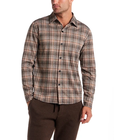 Vintage & Black Men's Long Sleeve Bold Plaid Shirt
