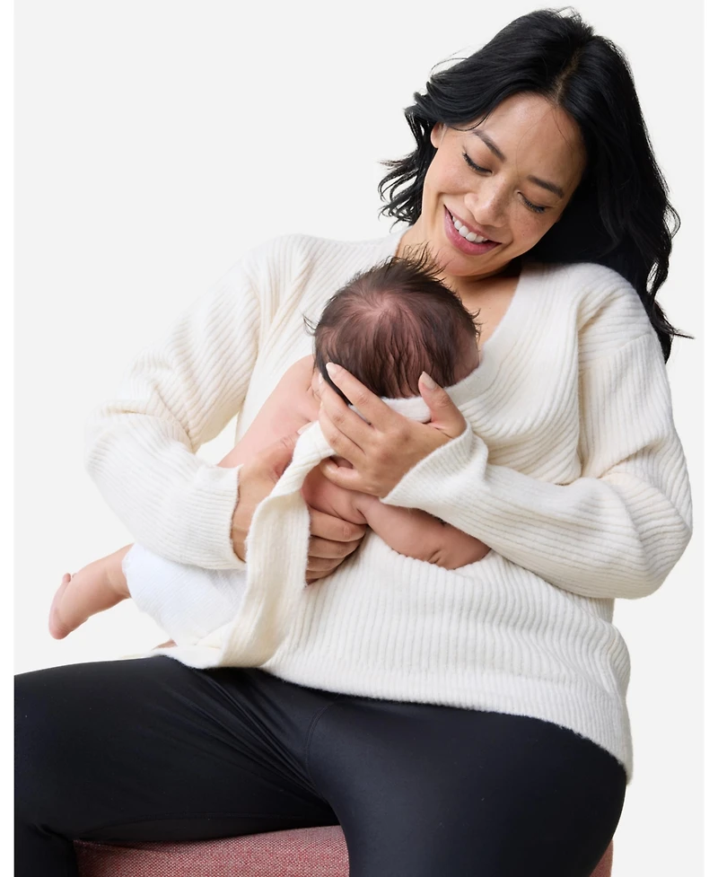 Ingrid + Isabel Maternity Side Tie Nursing Sweater