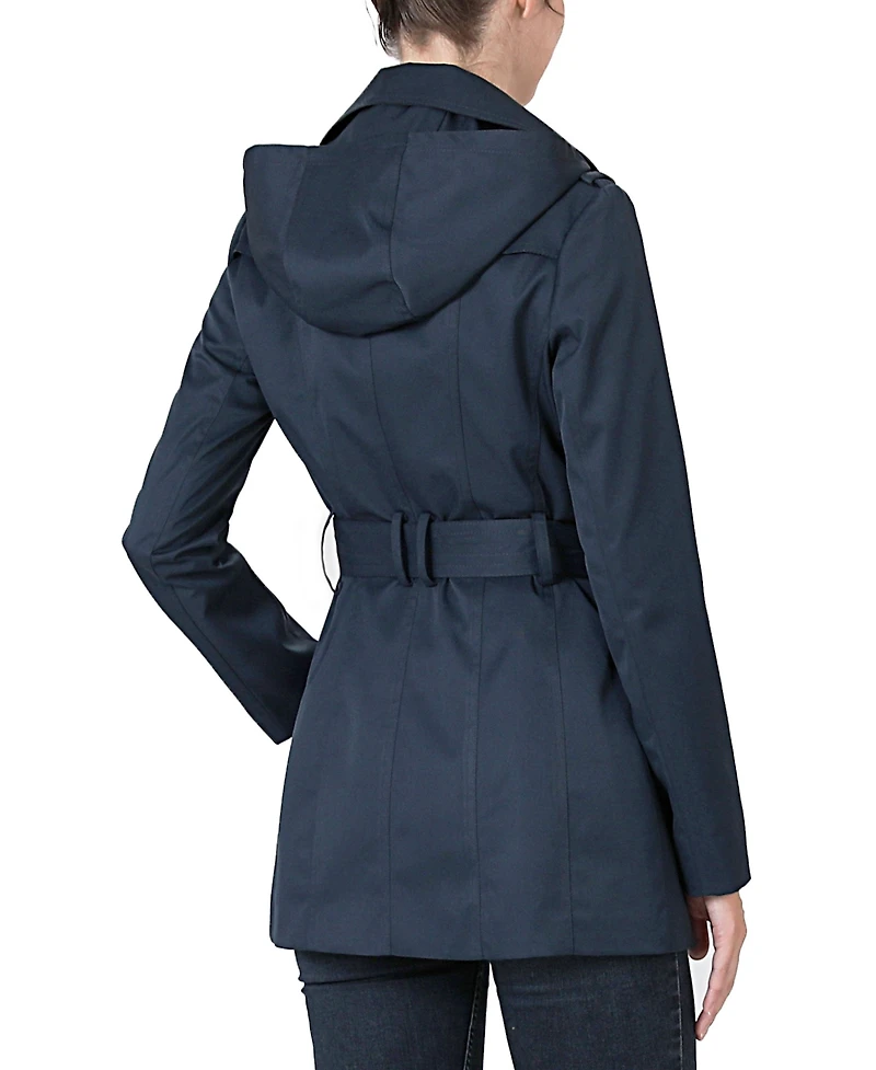kimi + kai Women's Classic Short Trench Coat