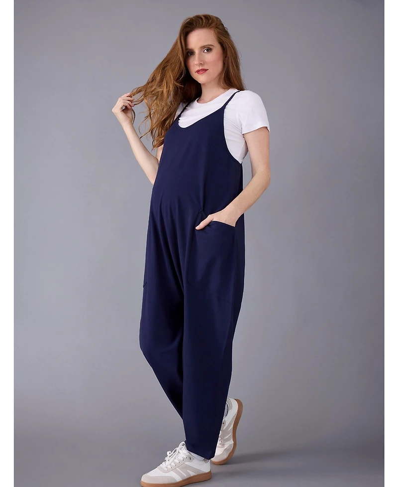Motherhood Maternity Sleeveless Relaxed Fit Jumpsuit