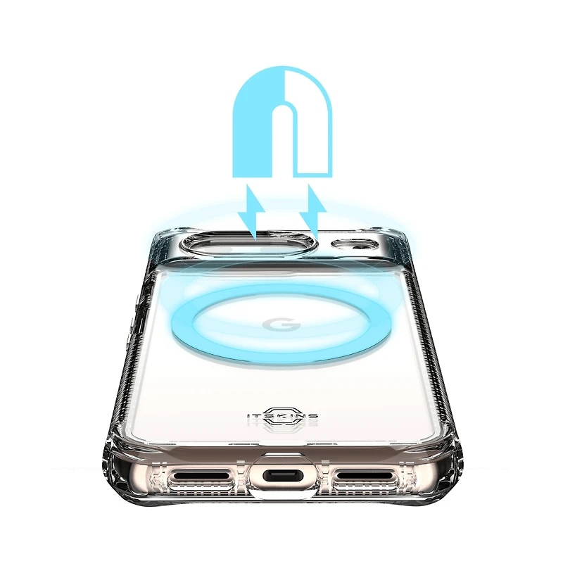 ITSkins Hybrid_R Clear MagSafe Case for Google Pixel 8