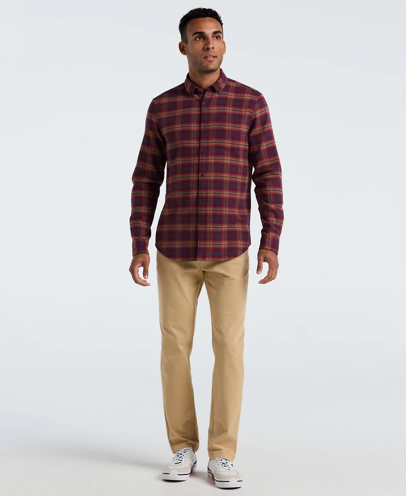 Original Penguin Men's Flannel Slim Fit Long Sleeves Shirt