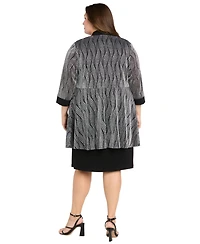 R & M Richards Plus Glitter Jacket Dress