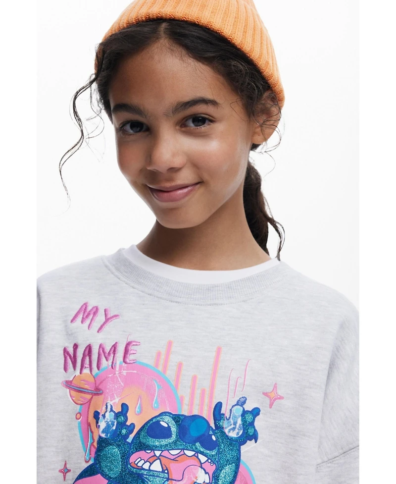 Desigual Girls's Stitch glitter sweatshirt