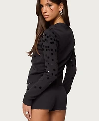 Edikted Women's Cierra Sequin Knit Cardigan