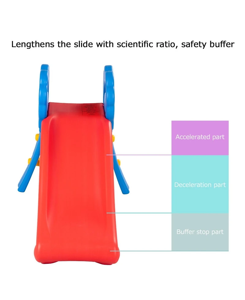 Sugift Indoor Outdoor Children Folding Up-down Slide