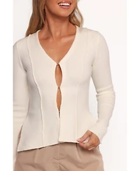 Petal and Pup Women's Eddie Clasp Front Cardigan - Ivory