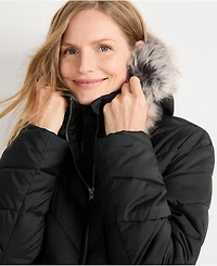 Lands' End Women's Tall Insulated Cozy Fleece Lined Winter Coat