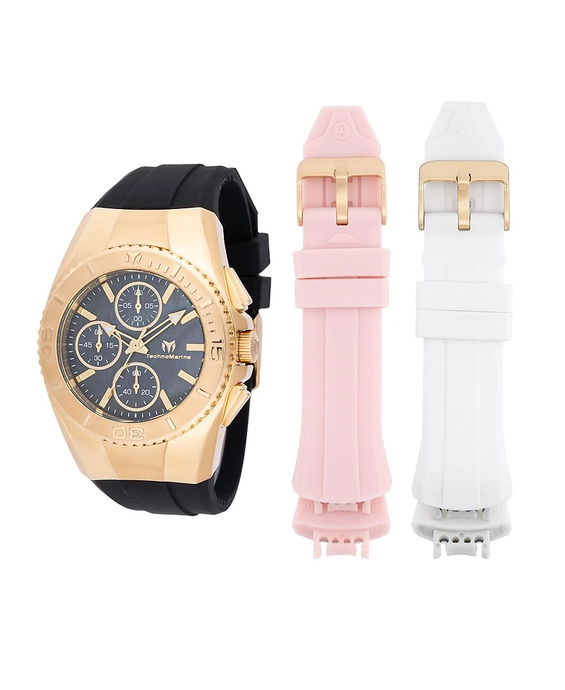 Technomarine Women's Tm-124034 Cruise Quartz Chronograph Black Dial Watch