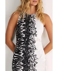 Nasty Gal Women's Zebra Ombre Sequin Mini Dress