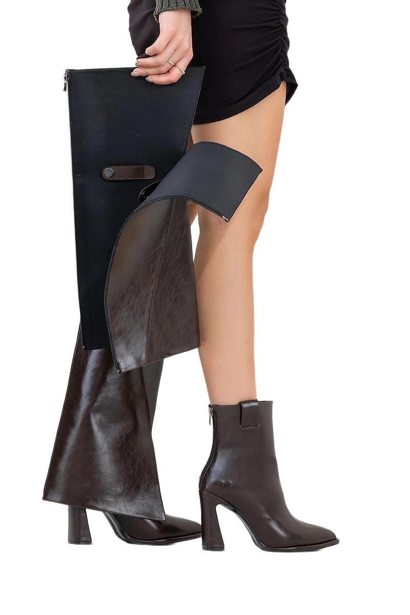 Prologue Shoes Aja Block Heel Convertible Knee High Boot (Women)