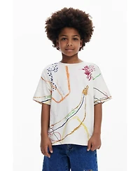 Desigual Boys's Short sleeve brushstroke T-shirt