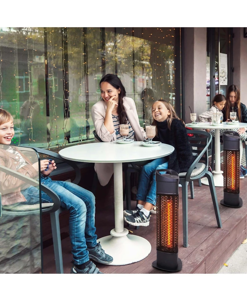 Zachvo Outdoor Electric Heater, 25.6" Waterproof Patio Heater with Touch & Rocker Switch