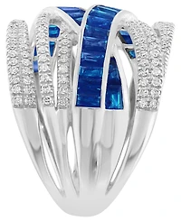 Effy Collection Diamond (3/8 ct. t.w.) and Multi-Gemstones (1-3/4 Ring 14K Yellow Gold (also Rose White Gold)