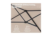 Aecojoy 10ft Cantilever Patio Umbrella, Large Rectangle Umbrella 180° Rotation Offset