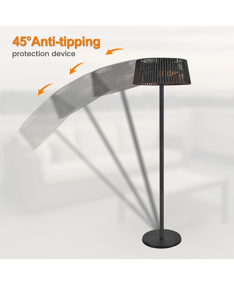Zachvo Patio Heater with Remote, 3 Adjustable Power Levels, 78.7" Tall, Waterproof, Anti-Tipping,Indoor and Outdoor