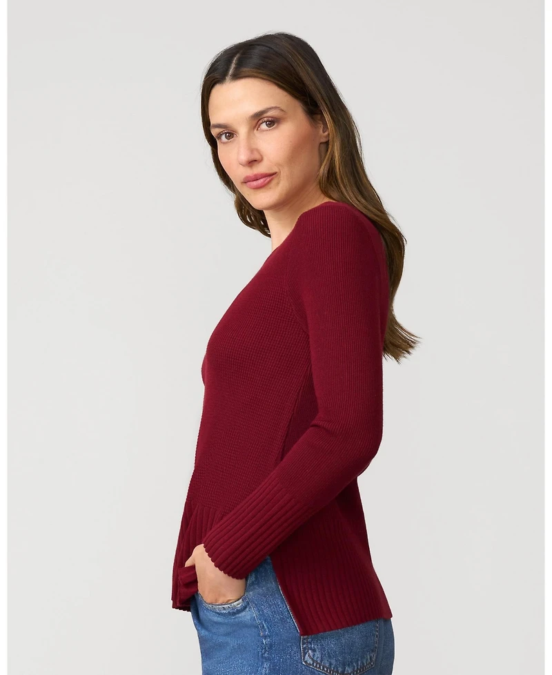 Cable & Gauge Women's Minimalist Midweight Tunic Sweater