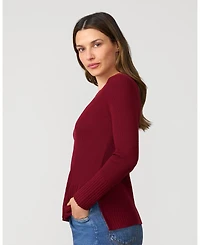 Cable & Gauge Women's Minimalist Midweight Tunic Sweater