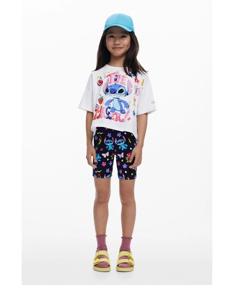 Desigual Girls Girls's Stitch cropped T-shirt