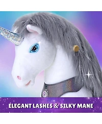 PonyCycle Model Y Grey Unicorn Rideable Toy for Age -4