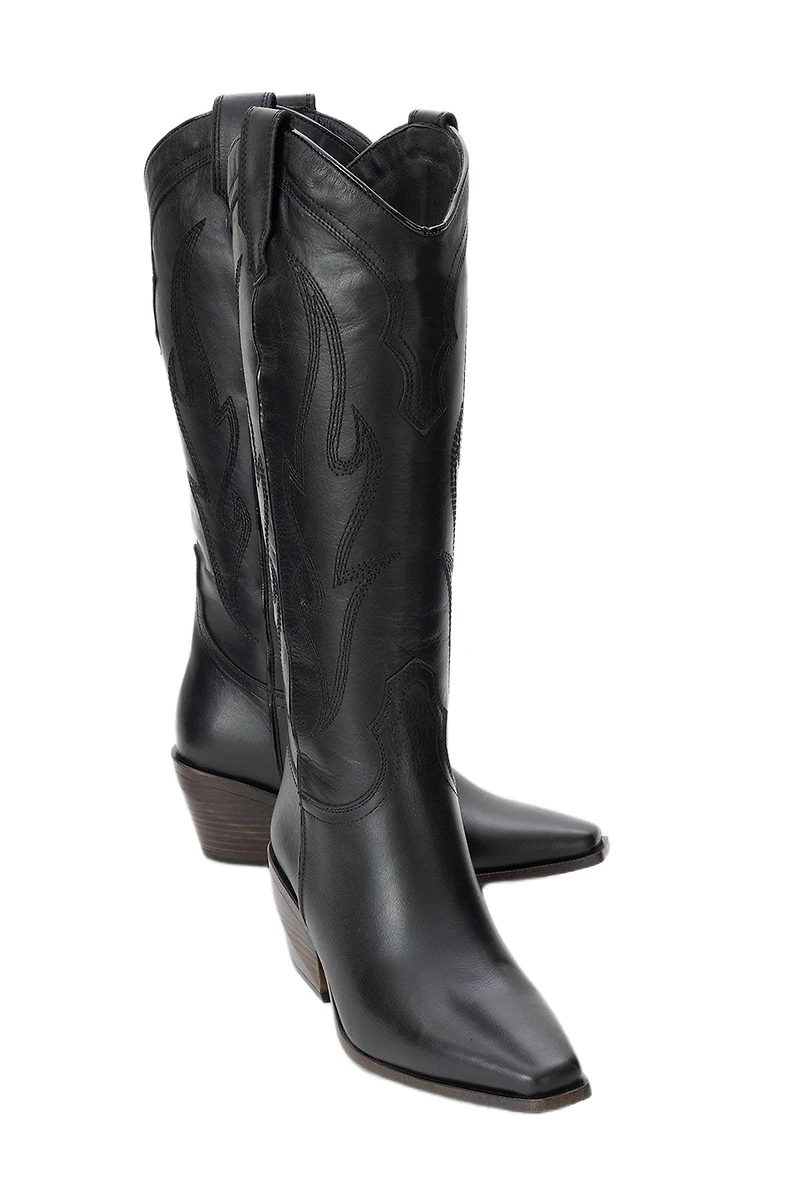 Forever & Always Shoes Pietro Leather Western Knee High Boot (Women)