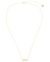 Macy's Cubic Zirconia Triple Open Heart Necklace (0.06 ct. t.w.) 14K Gold Over Sterling Silver (also Silver)