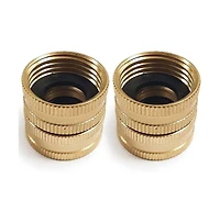 Twinkle Star Brass Garden Hose Connector Dual Swivel Male to Male Double Female 2-Pack