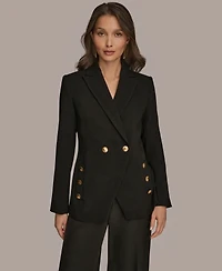 Donna Karan New York Women's Long Sleeve Double Breasted Blazer