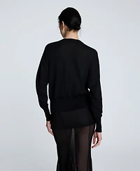 Kenneth Cole Women's Long Sleeve Button-Front Cardigan Sweater