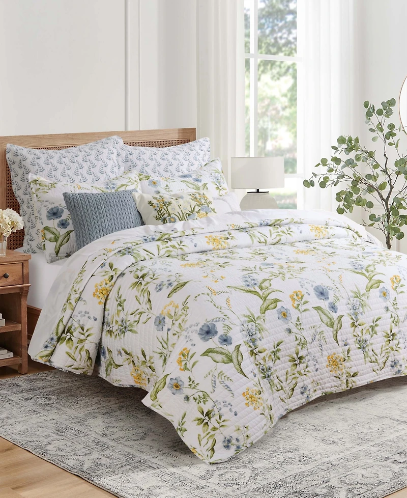 Levtex Viviana Tossed Fern 2-Pc. Sham Set, European