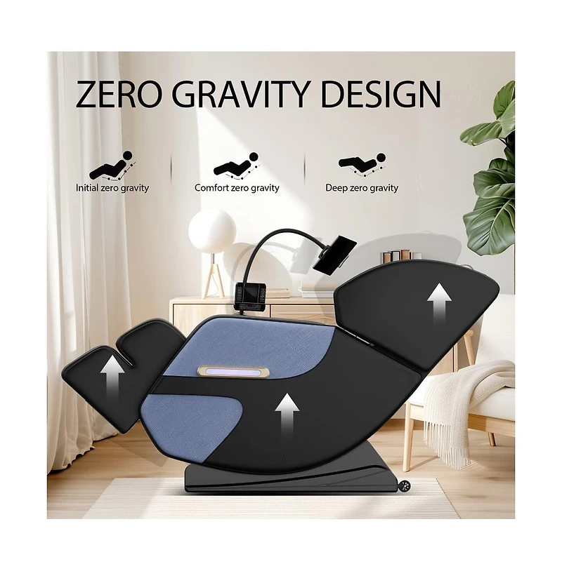 Zero Gravity Massage Recliner with Heating, Foot Rollers & Air Compression, Full Body Chair with Bluetooth-Maison Boucle