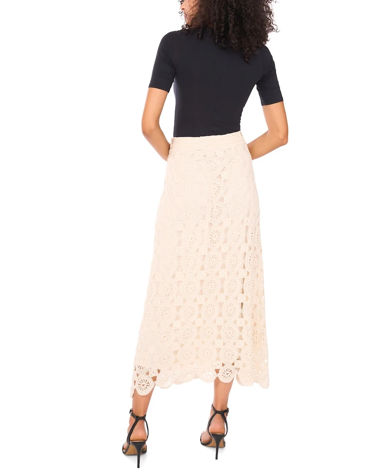 Vince Camuto Women's Crochet Midi Skirt