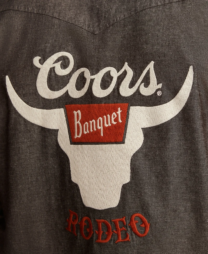 Lucky Brand Men's Coors Rodeo Western Spread Collar Shirt