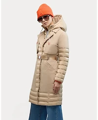 Alpenhaus Women's Beaufort Mixed Media Insulated Trench Coat