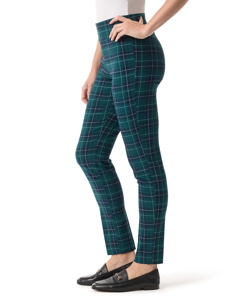 Women's Tummy-Control Printed Pull-On Slim Trousers