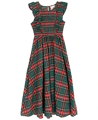 Rare Editions Girls 7-16 Woven Smocked Sleeveless Bodice Dress
