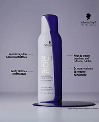 Schwarzkopf BlondMe Bond Repair Purple Shampoo, 10.1 oz.