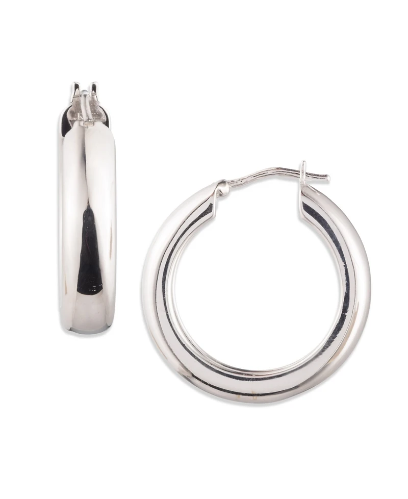 Lauren Ralph Lauren Sculptural Sterling Silver Hoop Earrings