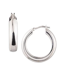 Lauren Ralph Lauren Sculptural Sterling Silver Hoop Earrings