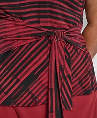 Dkny Plus Short Sleeve Waist Tie Top