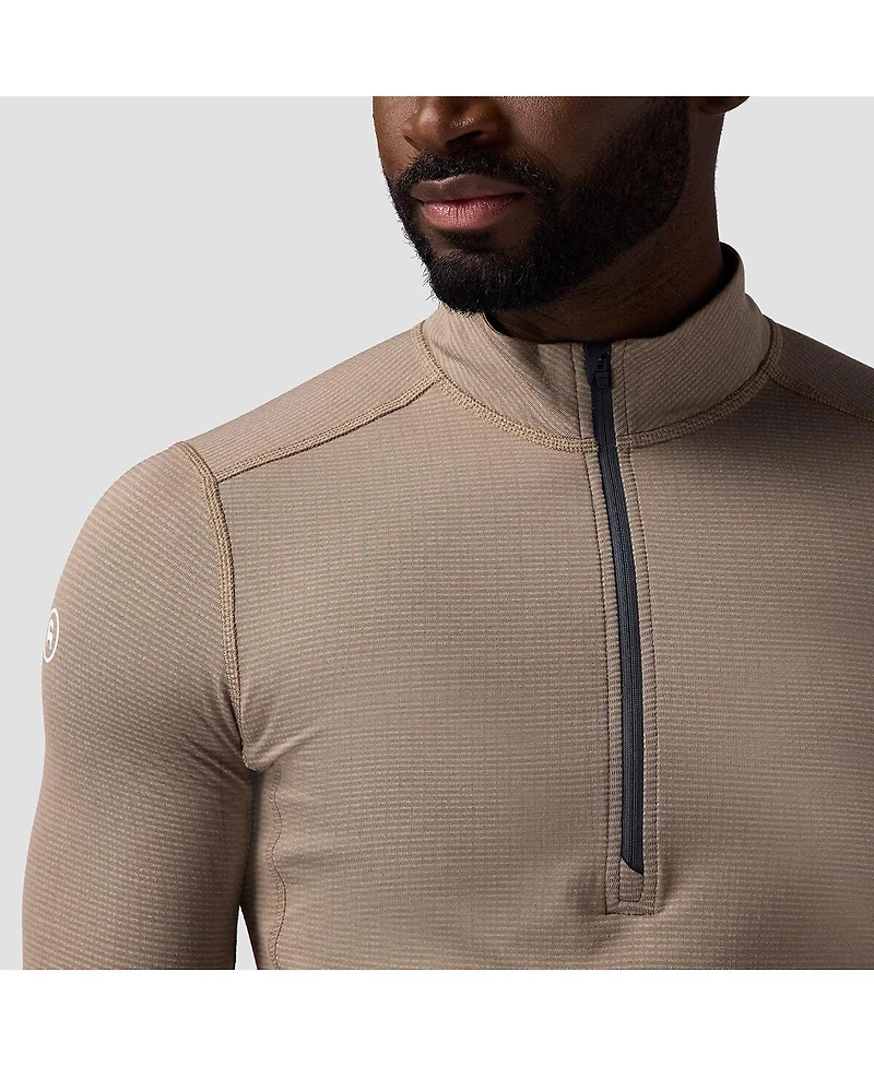 Backcountry Men's Pines Microgrid Ultra-Lt Baselayer 1/4-Zip Top Lightweight Long Underwear Tops