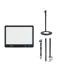 amaran Verge 26W Bi-Color Led Light Panel, Charcoal, Bundle with Base Stand and Desk Clamp Stand