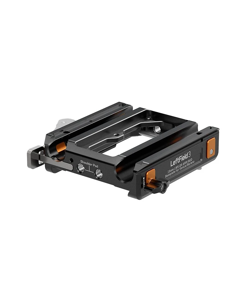 Bright Tangerine LeftField 3 Arri Bud Compatible 15mm Lws Baseplate for Sony Burano Cinema Camera