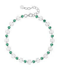 Macy's Lab-Grown Emerald Luna Bracelet (1-1/2 ct. t.w.) in Sterling Silver